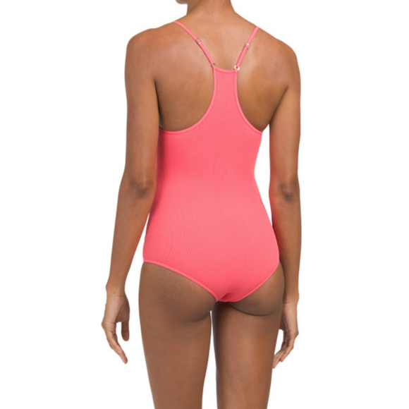 NWT Free People Move Along Bright coral Red Bodysuit M/L - Picture 5 of 6